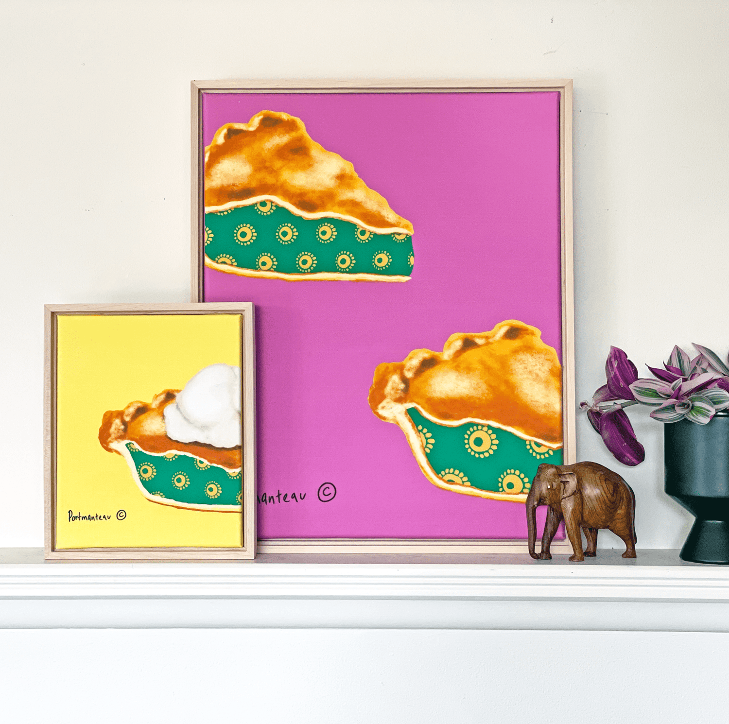 India Wall Art "American Pie" Floating Frame - Portmanteau Home