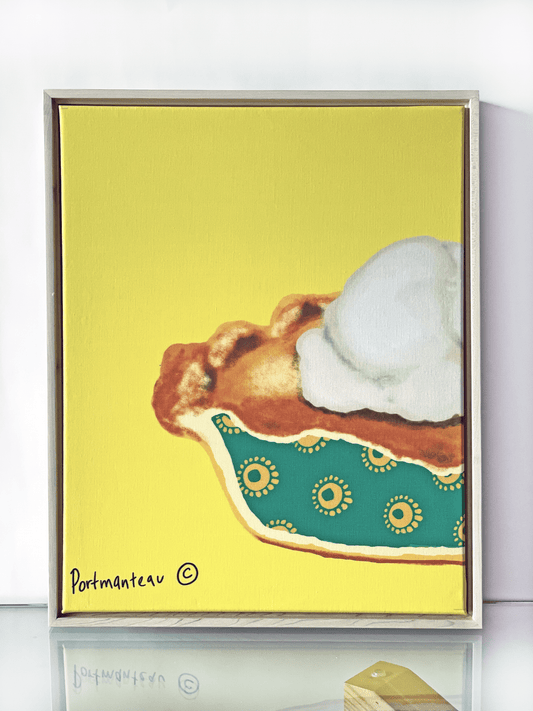 India Wall Art American Pie in a maple frame